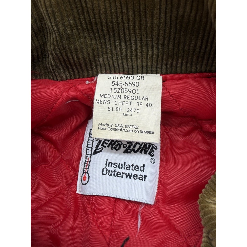 Walls Zero Zone Insulated Coveralls Size M 38-40 Green Vintage Made USA Workwear - Picture 3 of 10